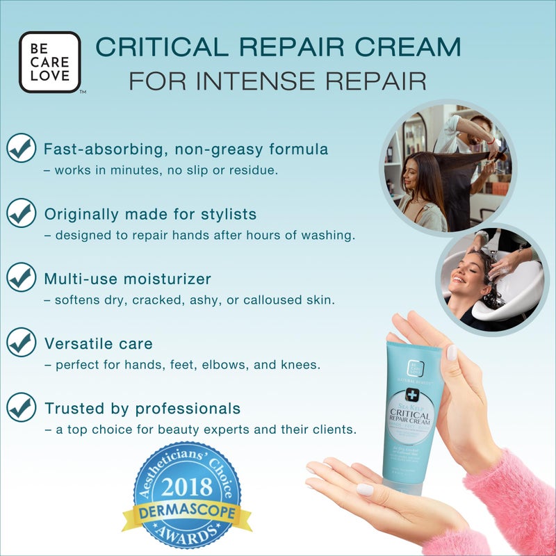 BCL Spa Be Care Love Spa: BCL Spa Critical Repair Cream softens dehydrated skin with Organic Arnica Flower + Sea Kelp, intensely hydrating Argan Oil + Shea Butter to Soothe + Soften Skin. 3 Fl Oz - Image 4