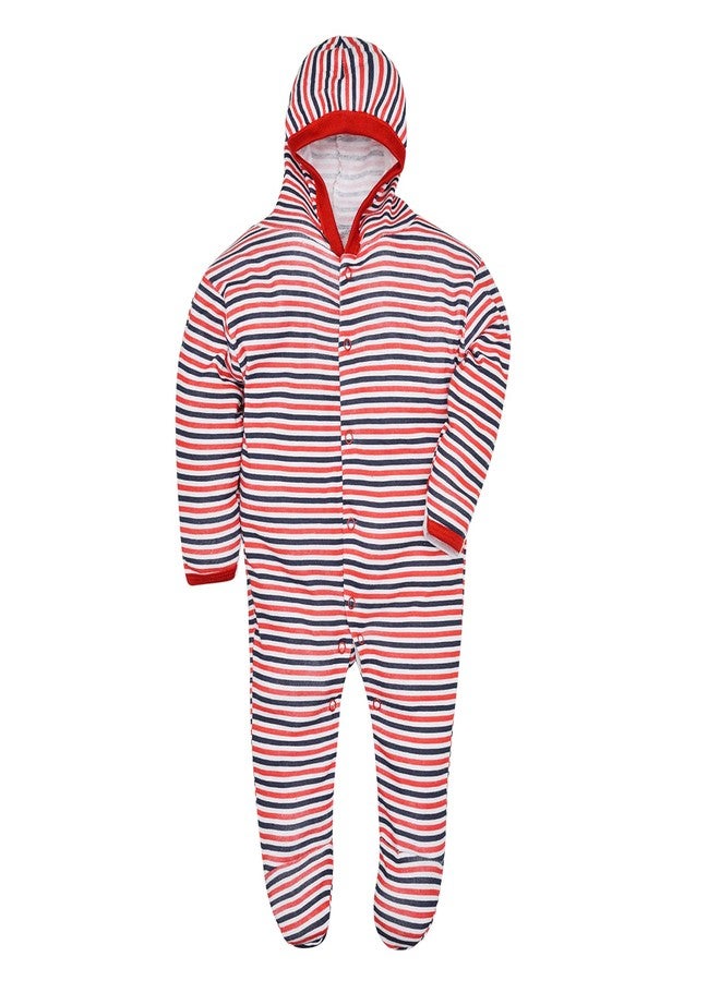 Magic Town Kid's Cotton Solid Sleepsuit (Pack of 2) (MGT_SH_1001_Red_0 Months-3 Months) - Image 4