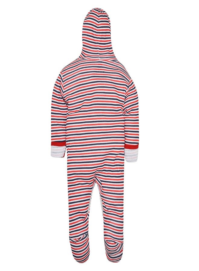 Magic Town Kid's Cotton Solid Sleepsuit (Pack of 2) (MGT_SH_1001_Red_0 Months-3 Months) - Image 5
