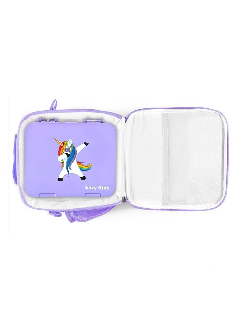 Eazy Kids - Eazy Kids Bento Lunch Bag-Unicorn - Purple - Image 1