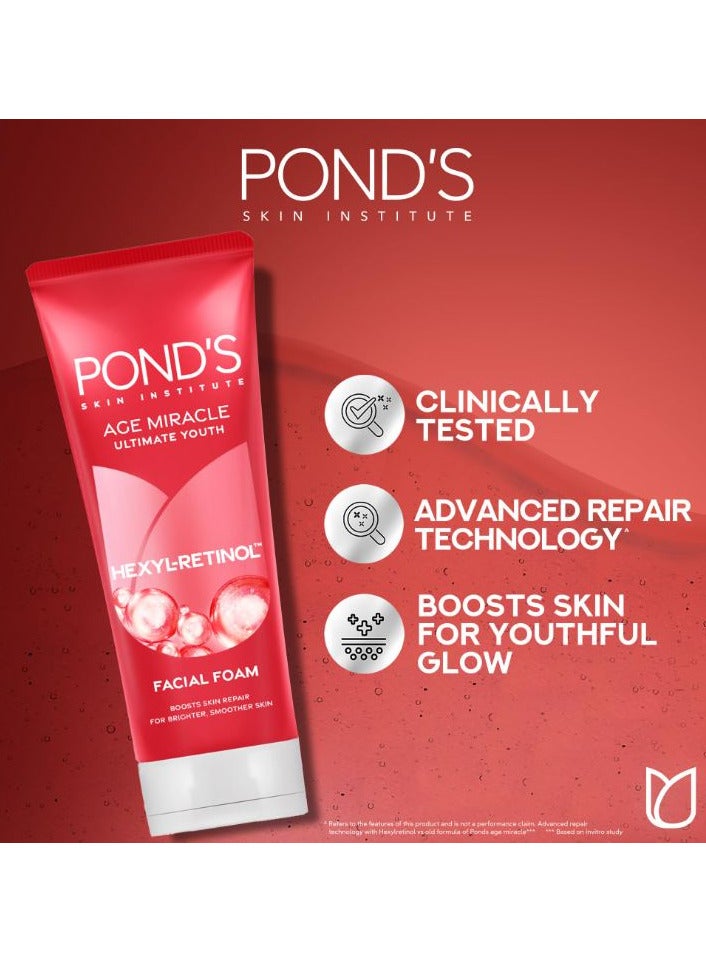 Pond's Age Miracle Ultimate Youth Hexyl-Retinol Facial Foam 90g - Image 3