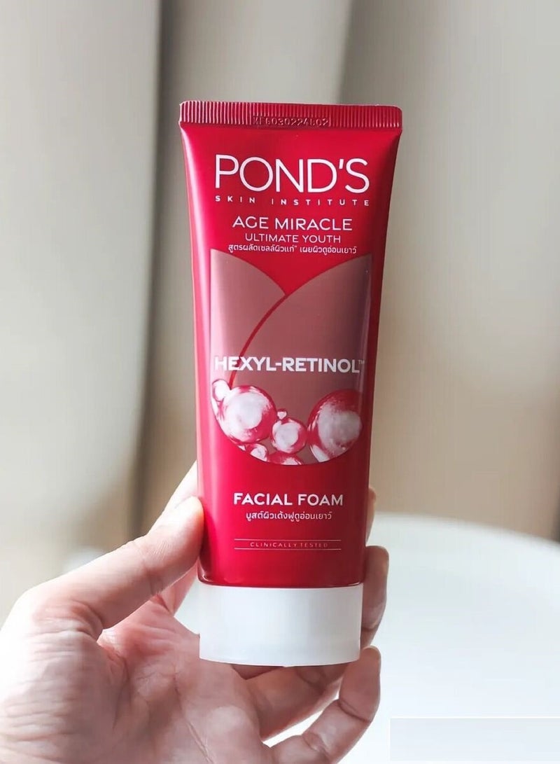 Pond's Age Miracle Ultimate Youth Hexyl-Retinol Facial Foam 90g - Image 4
