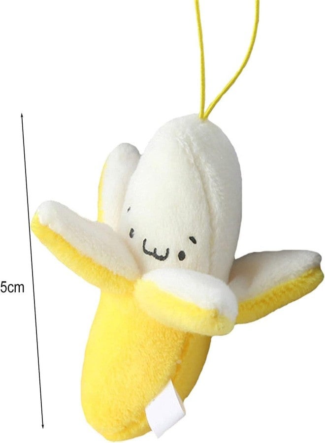 Junfamilee Yellow Peeling Banana Decoration, Birthday Gift PP Cotton Peeling Banana Shape Plush Pendant for Decoration - Image 2