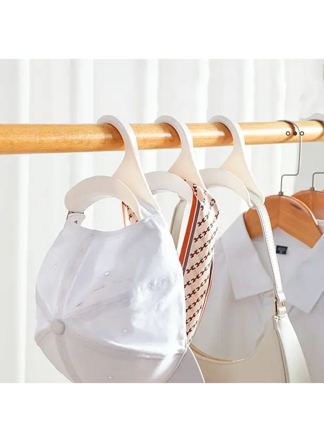 5pcs White Wall Mounted Bag Hooks Rust Resistant Coat Rack with Arch Design - Image 5