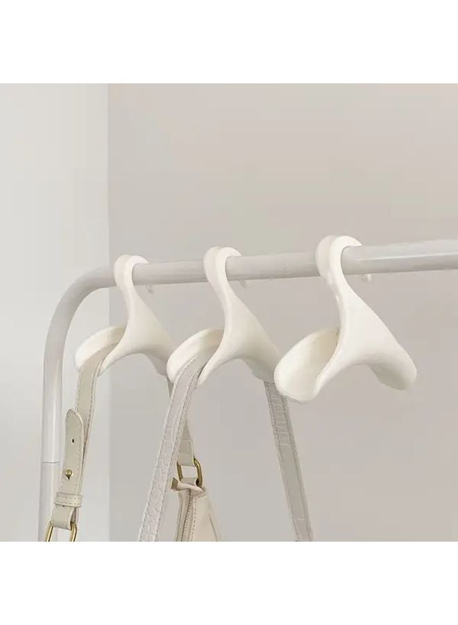 5pcs White Wall Mounted Bag Hooks Rust Resistant Coat Rack with Arch Design - Image 2