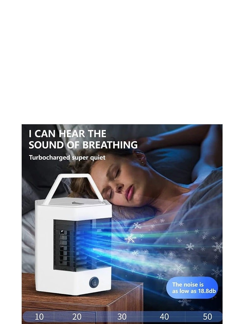 Mini Air Conditioner Small Size 500Ml Water Tank USB Powered Cooler for Cooling Personal Space with Cold Wind Humidification Air - Image 4