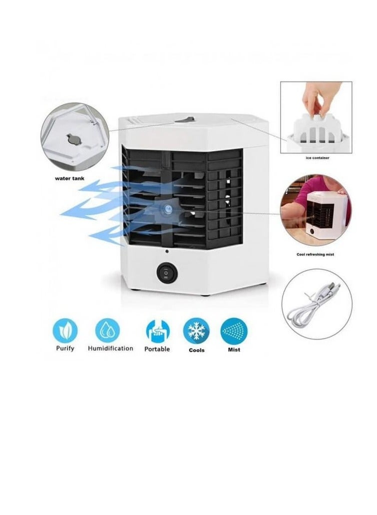 Mini Air Conditioner Small Size 500Ml Water Tank USB Powered Cooler for Cooling Personal Space with Cold Wind Humidification Air - Image 5