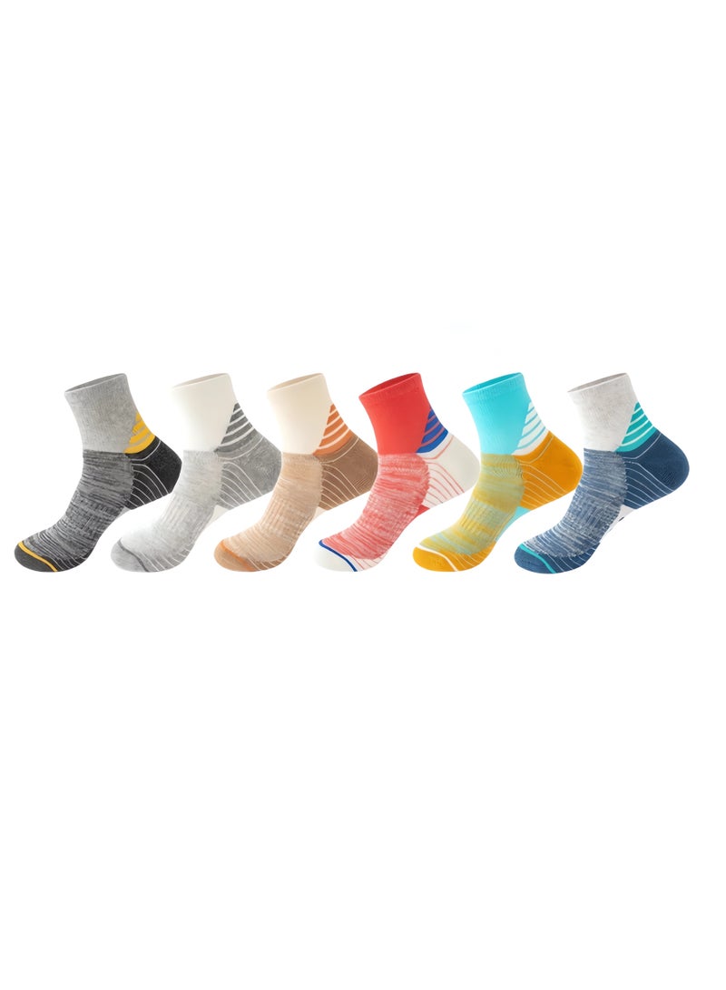 إكسفور ستة أزواج من الجوارب الرياضية للرجال والنساء تشغيل الجوارب القطنية المشي الكاحل الجوارب الرياضية للسيدات ( الاتحاد الأوروبي 37-44 ) . - Image 1