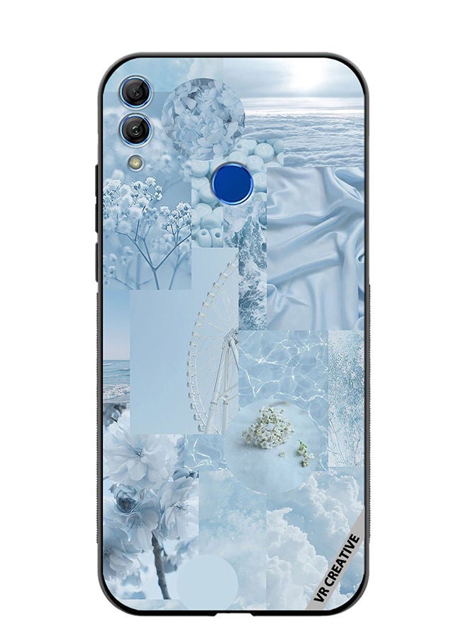Protective Case Cover For Honor 10 Lite Light Blue College Design  Multicolour