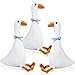 Sosation 3 Pieces 157 Silly Goose Plush Stuffed Animal Swan Stuffed Animal Blue Plaid Fluffy Cute Goose Funny Duck Plush Swan Gifts for Adults Home Birthday Favor - Image 2