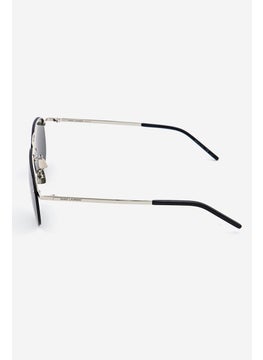 Saint Laurent Women SL416 Aviator Sunglasses, Black and Grey  - Image 4