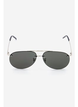Saint Laurent Women SL416 Aviator Sunglasses, Black and Grey  - Image 1