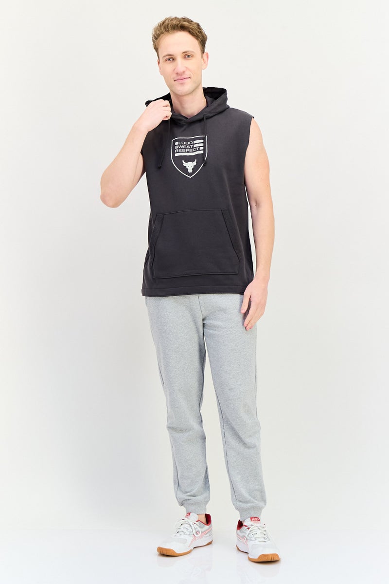 UNDER ARMOUR Men Sportswear Fit Sleeveless Outdoor Hoodie, Charcoal - Image 3