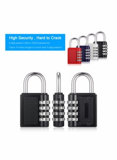 Excefore Combination Padlock, 4 Pcs Heavy Duty Metal Padlock for Gym Locker, Padlocks with Code, Gym Padlock, Locker Padlocks, Waterproof Combination Lock for Locker Outdoor Gate Shed  - Image 3
