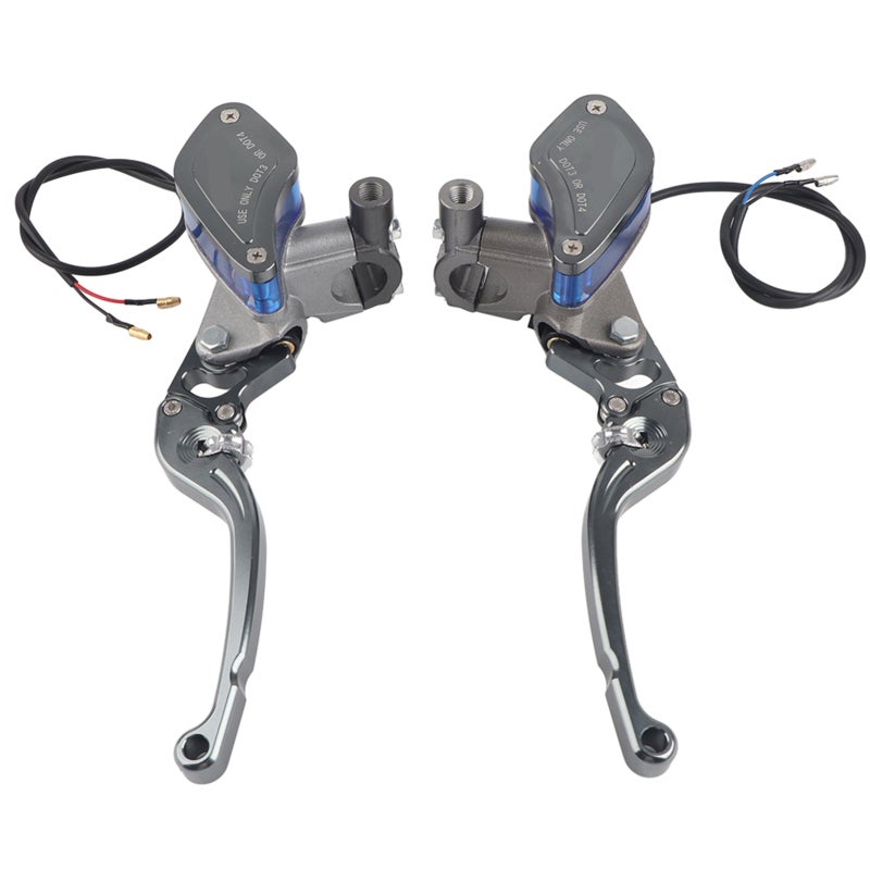 RAYANA CNC Brake Clutch Master Cylinder Titanium Motorcycle - Anodized Aluminum Leaf-Shaped Oil Cup for Rust Resistance - Image 1