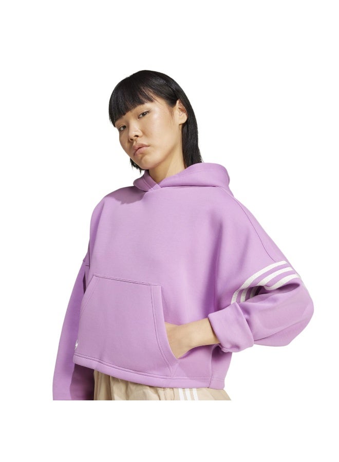 Adidas NEUCL HOODIE Purple Originals Women SWEATSHIRTS - Image 5