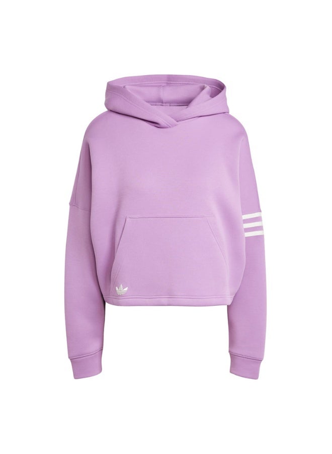 Adidas NEUCL HOODIE Purple Originals Women SWEATSHIRTS - Image 2