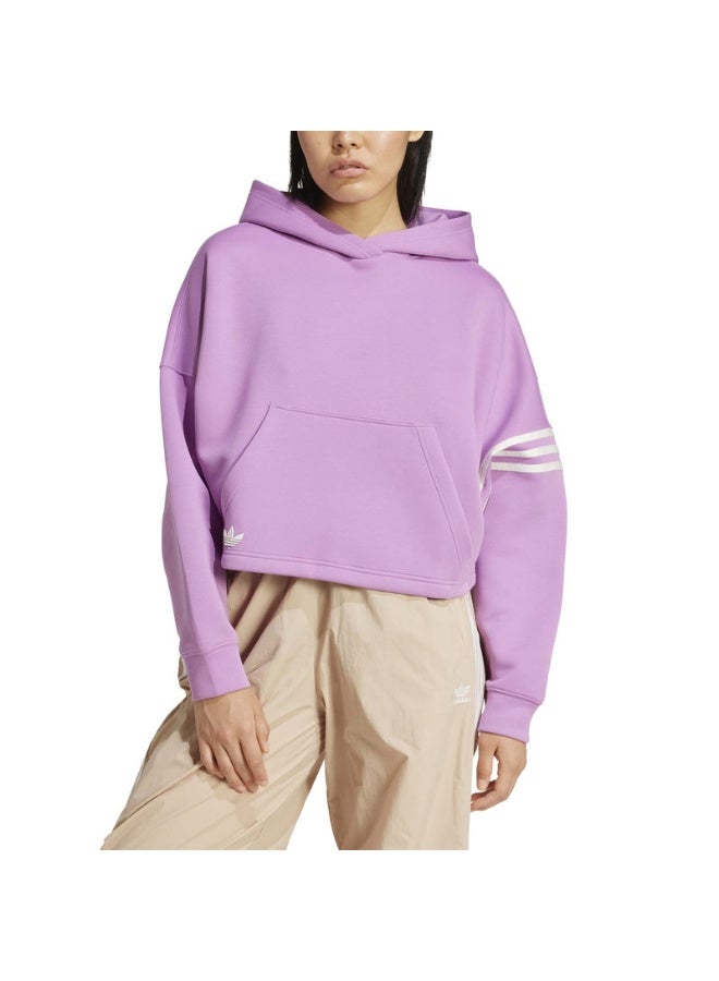 Adidas NEUCL HOODIE Purple Originals Women SWEATSHIRTS - Image 4