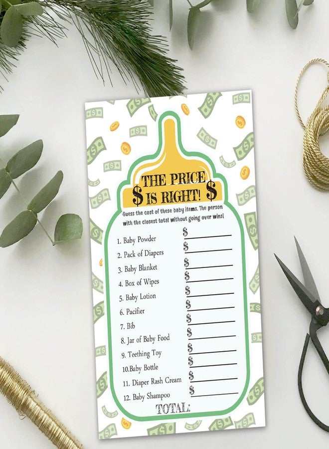TENTADO 50 The Price Is Right Baby Shower Game For Boys or Girls - Fun Party Activities Card - Cute Best Gender Neutral Reveal Guessing Funny Question Bundle Pack, 4x6 Inches - Image 5