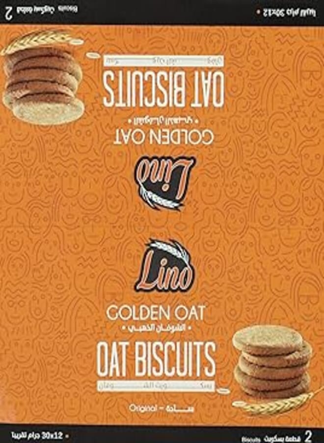 Lino original oat biscuits, 2 pieces - 30 gm, set of 12