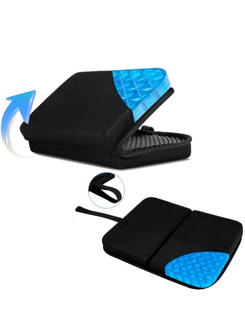 XiuWoo Portable Travel Cushions, Foldable Chair Seat Cushion,  Lightweight Gel Seat Pad, Large Thick Foldable Chair Padded, Airplane Seats for Car Office Home  - Image 1