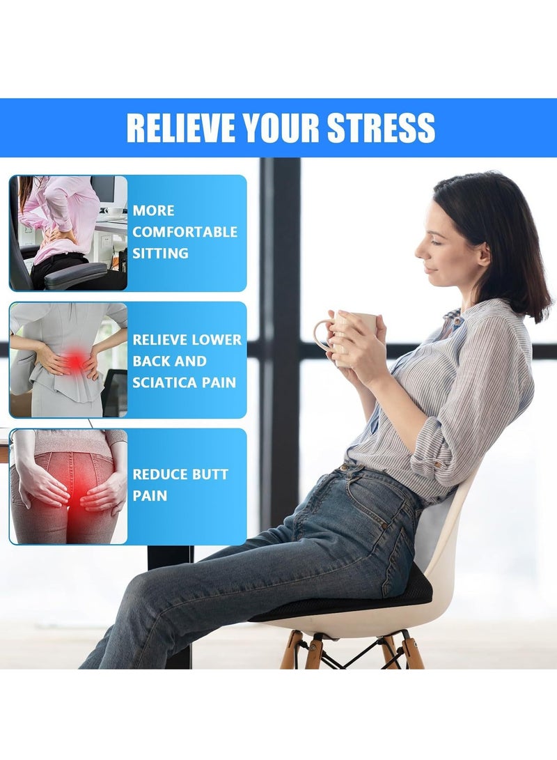 XiuWoo Portable Travel Cushions, Foldable Chair Seat Cushion,  Lightweight Gel Seat Pad, Large Thick Foldable Chair Padded, Airplane Seats for Car Office Home  - Image 3