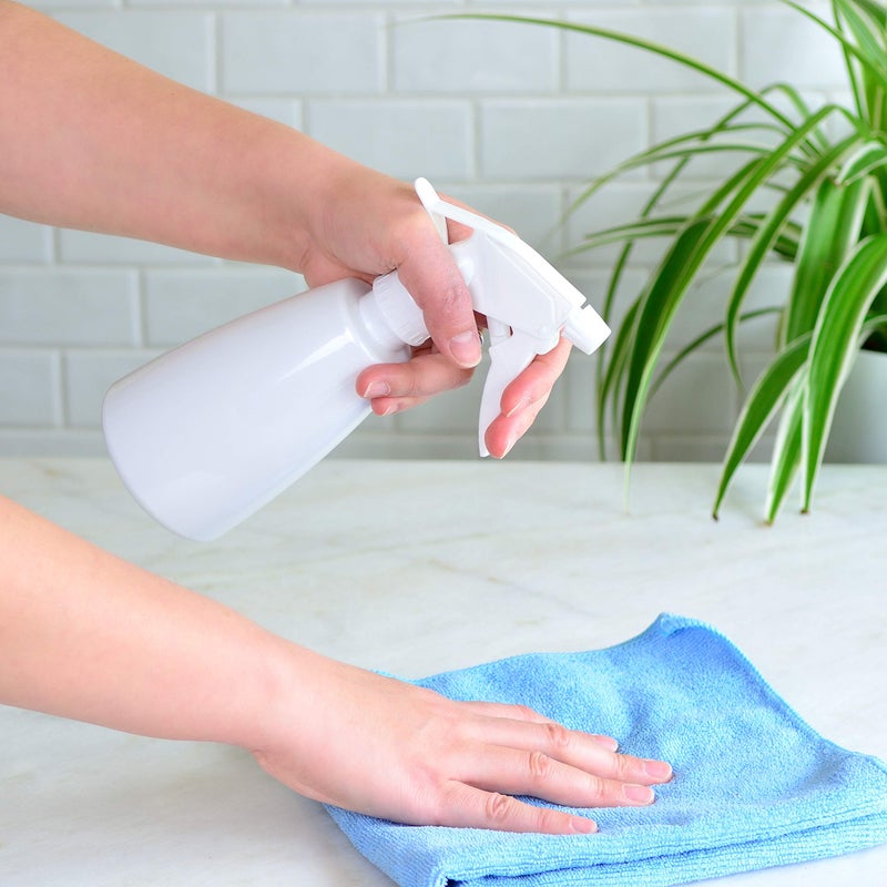 Youngever 6 Pack Empty Plastic Spray Bottles, White Spray Bottles for Hair and Cleaning Solutions (8 Ounce) - Image 4