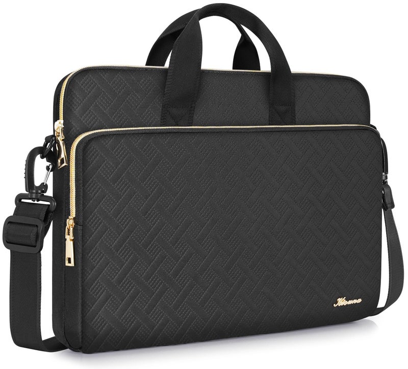 KIZUNA Laptop Sleeve Case 13 Inch Computer Shoulder Bag for 14" MacBook Pro M3 2023/M2 M1 Max /13.6" New MacBook Air M2/14 Lenovo ThinkPad X1 Carbon/Yoga C740 S740 C930/14 IdeaPad Flex 5i, Black - Image 1
