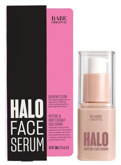 BABE ORIGINAL Babe Original Halo Peptide Face Serum for Women Face Moisturizer Face Cream for Hydrated Plump  Soothed Skin with Pink Root Extract Hyaluronic Acid Peptides  Amino Acids  Crueltyfree and Vegan 