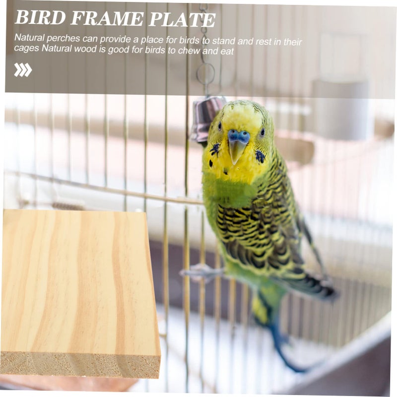 Natural Wood Bird Perch Platform For Small Medium Birds With Stainless Steel Fixings - Image 5