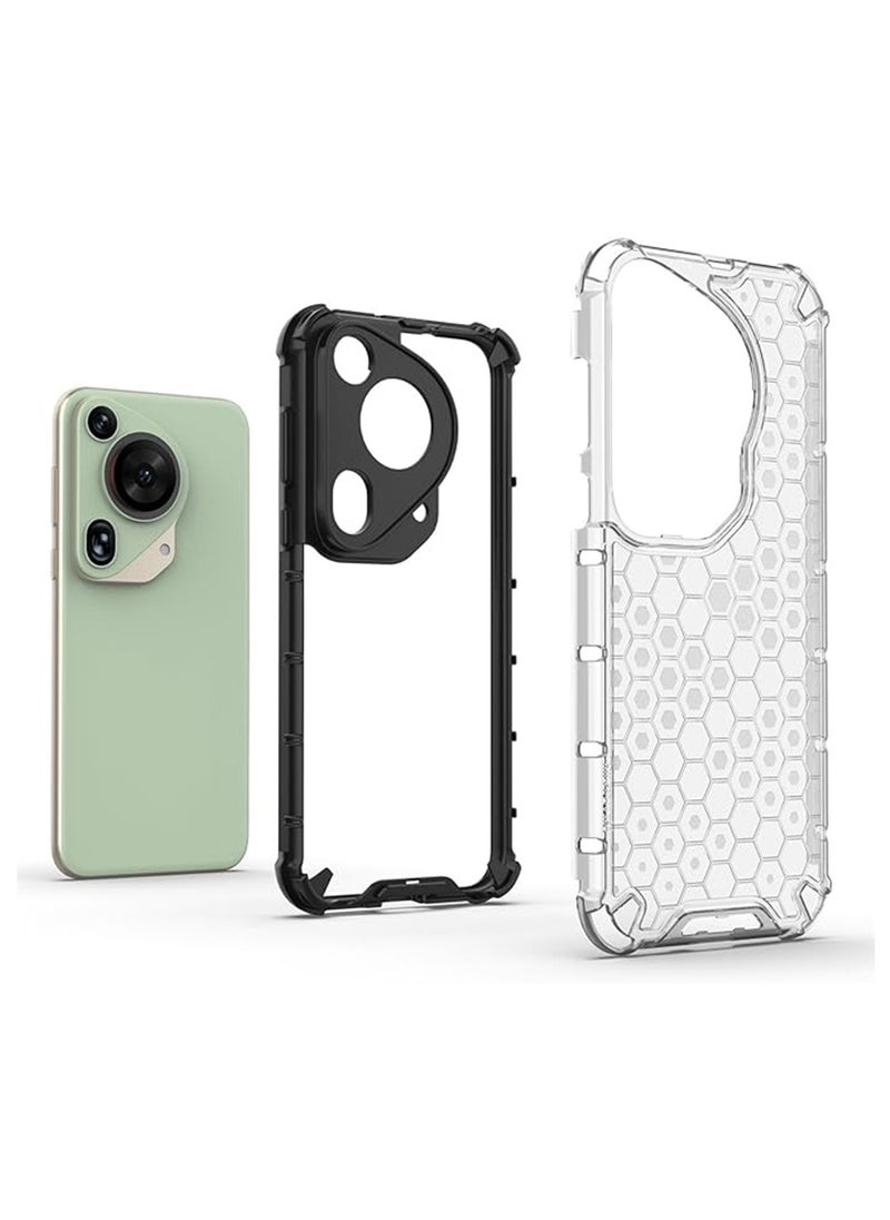 X-level - Huawei Pura 70 Ultra 5G Case,[Anti Yellowing] Military-Grade Shockproof Back Cover Scratch-Resistant Protection Slim TPU Honeycomb Phone Cover for Huawei Pura 70 Ultra 5G - Image 1