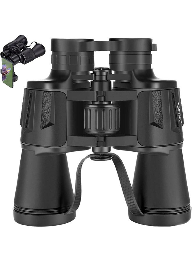 Arabest 20x50 Adult High-Definition Binoculars with Upgraded Phone Adapter Waterproof High-Power Professional Binoculars with Casing and Strap for Low Light Night Vision in Hunting and Bird Watching 19x18x7cm - Image 1