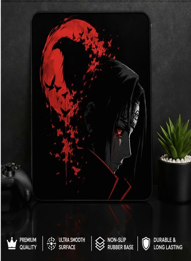 وسادة ماوس RASUCRAFT Itachi كبيرة الحجم قابلة للغسل بقاعدة مطاطية مانعة للانزلاق للعمل من المنزل/المكتب/الألعاب | قاعدة مطاطية مانعة للانزلاق 230 × 190 × 3 مم [أكبر بنسبة 20%] - Image 4