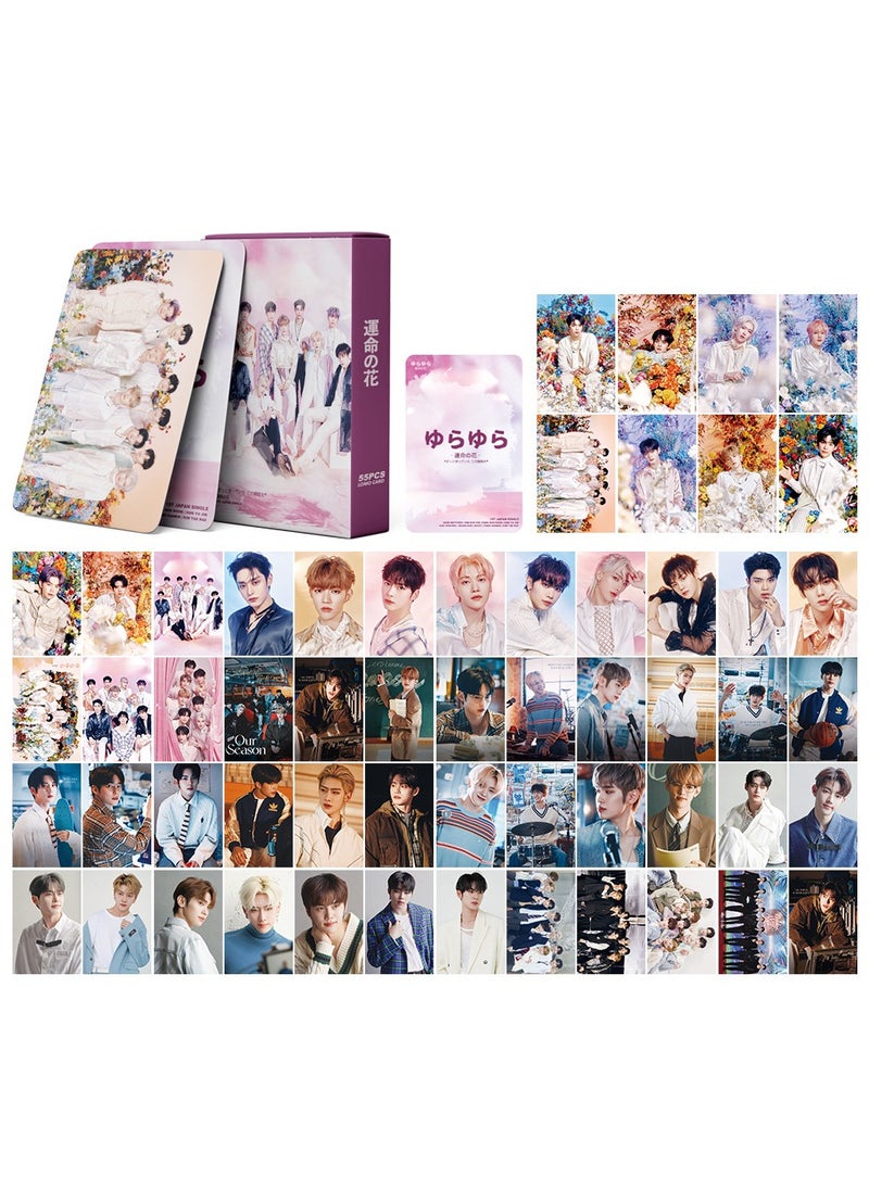 xozgdovg Integrated small card KPOP Korean Wave photo card 55 boxed DIY collection IVE support G-IDLE Black 2【2 Super lady】 