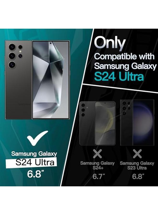 جي تيك جراب رفيع مناسب لهاتف Samsung Galaxy S24 Ultra 5G مع عدسة كاميرا حماية كاملة من مادة TPU الناعمة وغطاء حماية رفيع للهاتف بلمسة نهائية غير لامعة ومضاد للصدمات باللون الأسود - Image 2