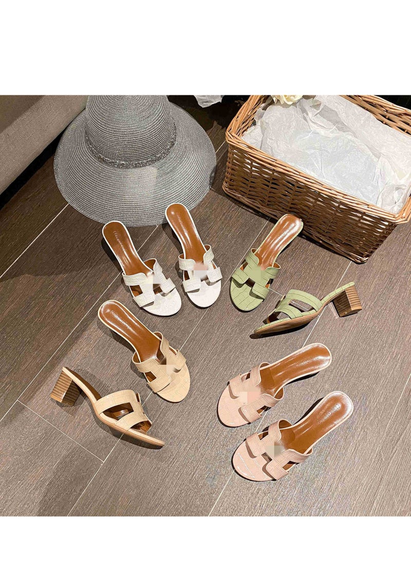 Women's High-Heeled Sandals And Straight Line Sandals