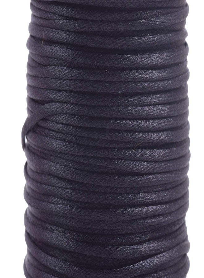 KONMAY 80 Yards 1.0mm Nylon Rattail Satin Silk Trim Cord Beading String for Chinese Knotting, Kumihimo, Beading, Macramé, Jewelry Making, Black - Image 3