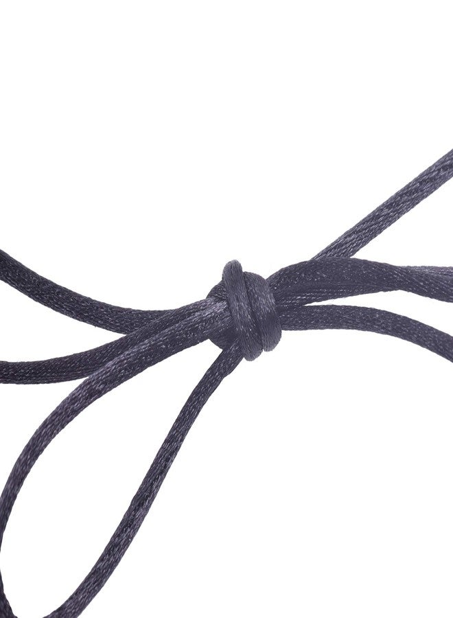 KONMAY 80 Yards 1.0mm Nylon Rattail Satin Silk Trim Cord Beading String for Chinese Knotting, Kumihimo, Beading, Macramé, Jewelry Making, Black - Image 5