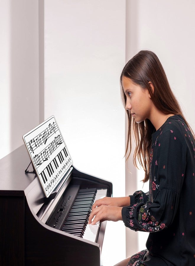 Scribbledo 5 Pack 11 x 14 Inch Piano Board Dry Erase White Boards Keyboard Lapboard l Double Sided Music Staff whiteboard for Kids Students, Musicians and Home (5 Erasers Included) - Image 5