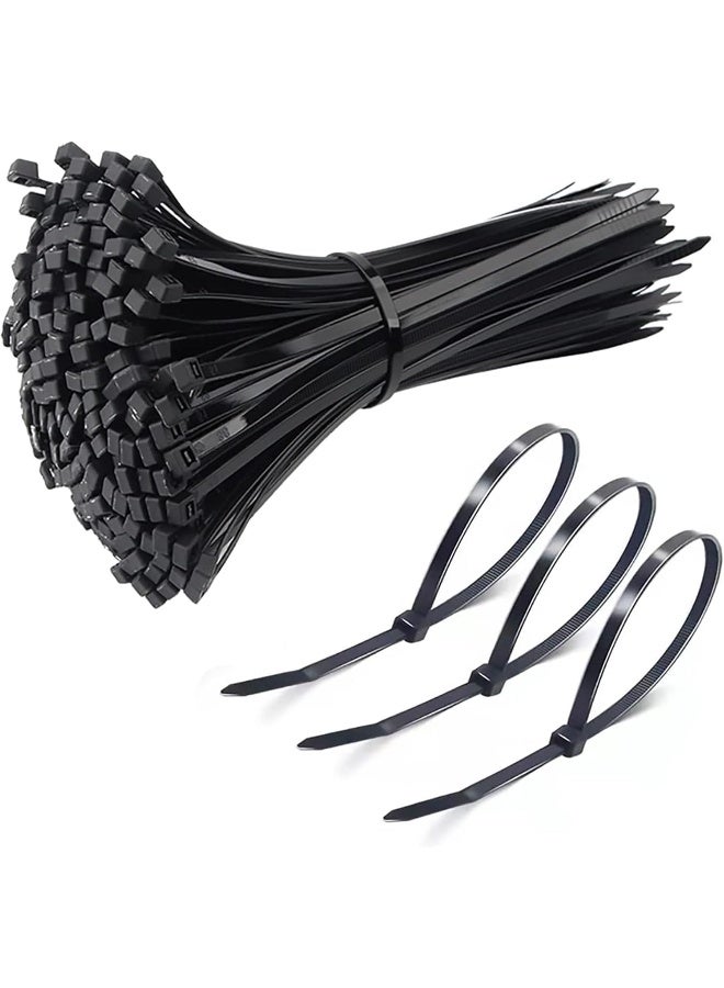 MOMENT Self Locking Cable Ties | 250 x 3.6 mm 10" inch | 100 Pieces, Black | Heat Resistant Cable Zip Ties | Self-Locking Cable Organizer | Anti - Slip Wire Organizer | For Indoor & Outdoor Use