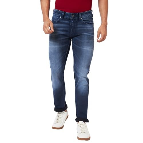 Spykar Men's Rover Regular Fit Mid-Rise Casual Jeans Dark Blue - Image 1