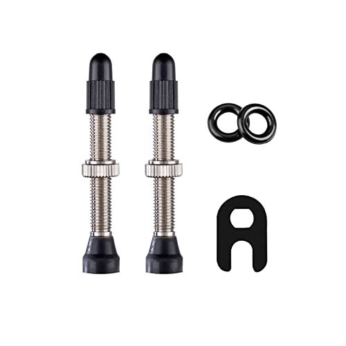 HZJD 2PCS Tubeless Valves Brass Tubeless Valve Stem40 mm 1PSC Valve Core Remover Tool - Image 1