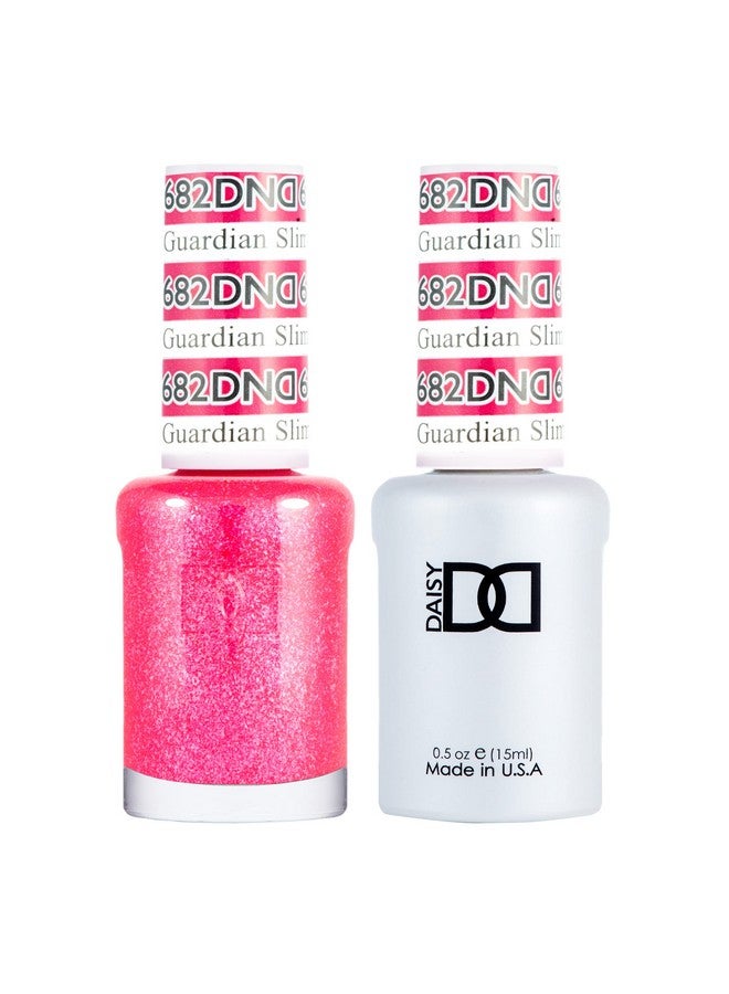 ديزي دي إن دي مجموعة طلاء جل Dnd تحتوي على 1 طلاء جل وردي وطلاء أظافر وردي 682 Guardian Slimmer 0.5 أونصة سائلة - Image 1