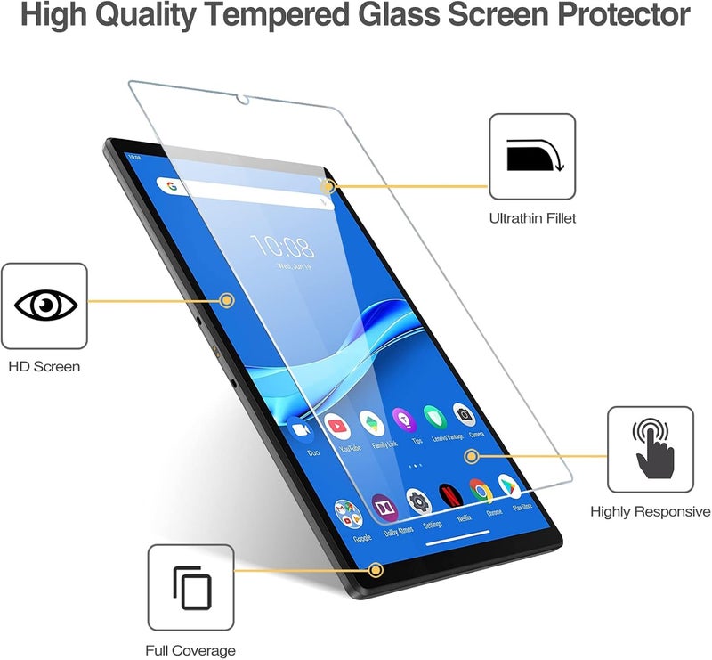 Procases [2 Pack] Screen Protector For Lenovo Tab K10 2021/M10 Plus Fhd 10.3" 2020, Tempered Glass Screen Film Guard For Tb-X606F Tb-X606X Tb-X6C6F Tb-X6C6X - Image 3