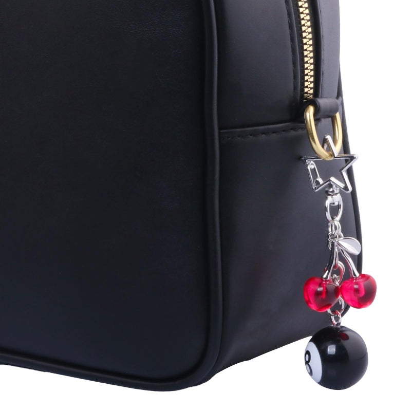 SORGERLY 8 Ball Red Cherry Keychain - Cute Star Charm Bag Purse Handbag Accessories - Y2K Aesthetic Key Chain for Women Men (Red cherry) - Image 2