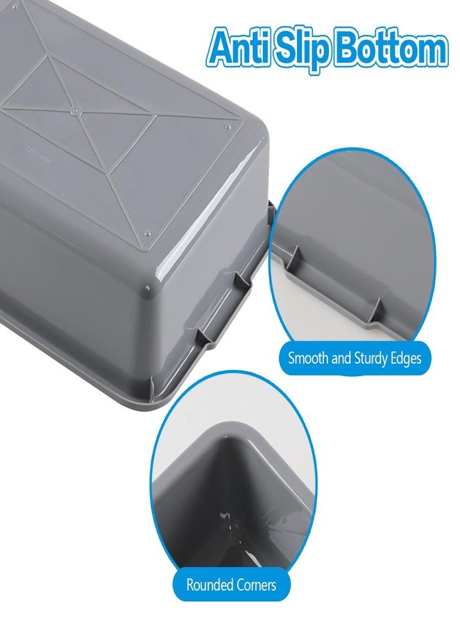 Cand 4 Pack Food Service Bus Tubs, 8 L Restaurant Bussing Tub, Commercial Bus Tub, Grey - Image 2