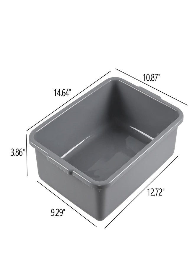 Cand 4 Pack Food Service Bus Tubs, 8 L Restaurant Bussing Tub, Commercial Bus Tub, Grey - Image 4