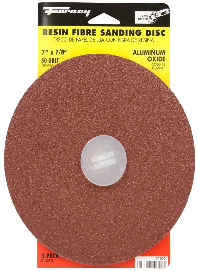 Forney SAND DISC 7" 50 GRIT 3PK - Image 1