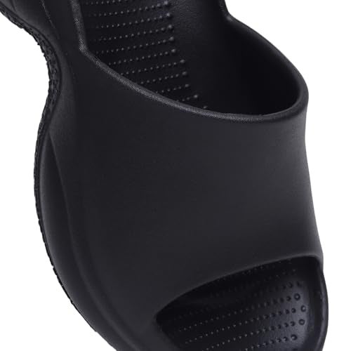 YOHO SLR 102 Slip-Ons for Women | One-Piece EVA Build | Lightweight & Water-Resistant | Ergonomic Contour Design | Bold Fashion Silhouette | Sculpted Footbed | All-Day Ease | Classic Black - UK 8 - Image 3