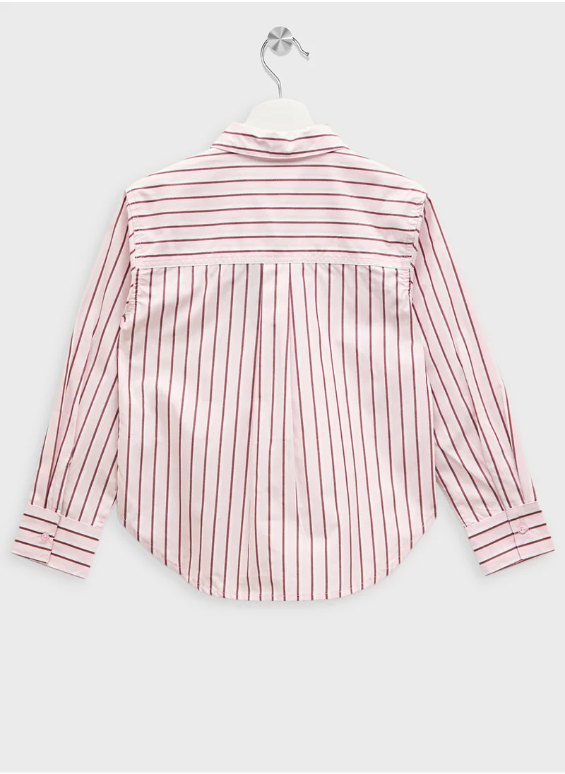ريبلز مع نمشي Girls Stripes Shirts